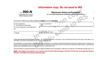 IRS 990 N Form